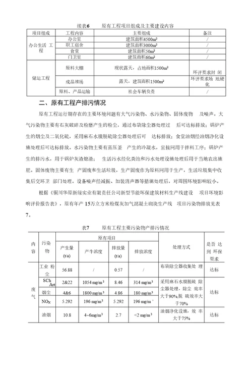 铜川华原新绿实业有限责任公司液压激振砌块生产线项目环境影响报告