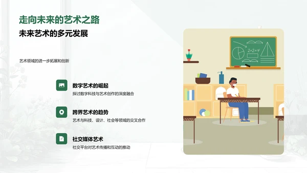 艺术欣赏实践教学PPT模板
