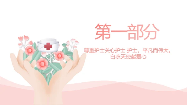 粉色医疗护士关爱白衣天使动态PPT模板