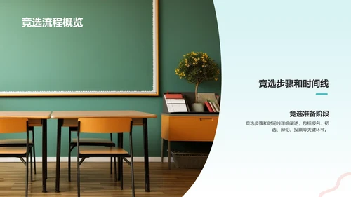 蓝色几何风学生会竞选PPT模板