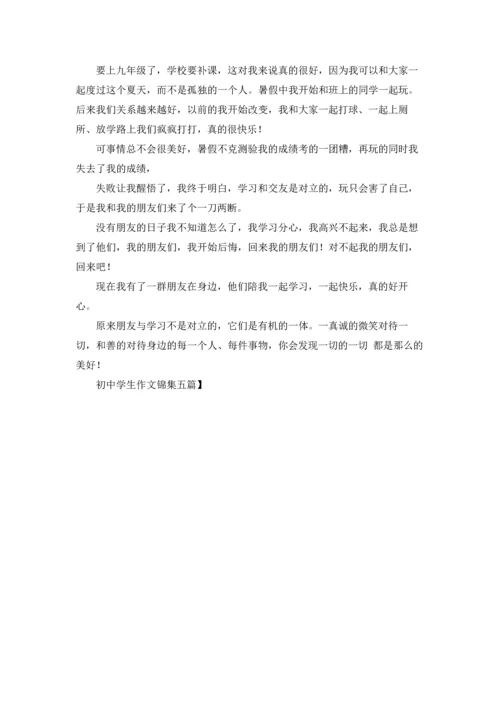 初中学生作文锦集五篇.docx
