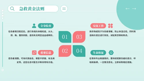 红绿色插画风世界急救日主题PPT模板