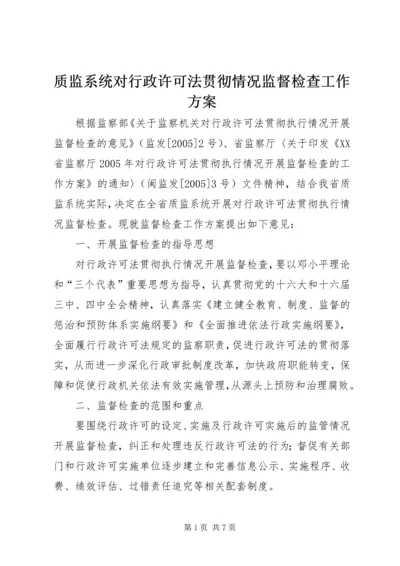 质监系统对行政许可法贯彻情况监督检查工作方案 (4).docx