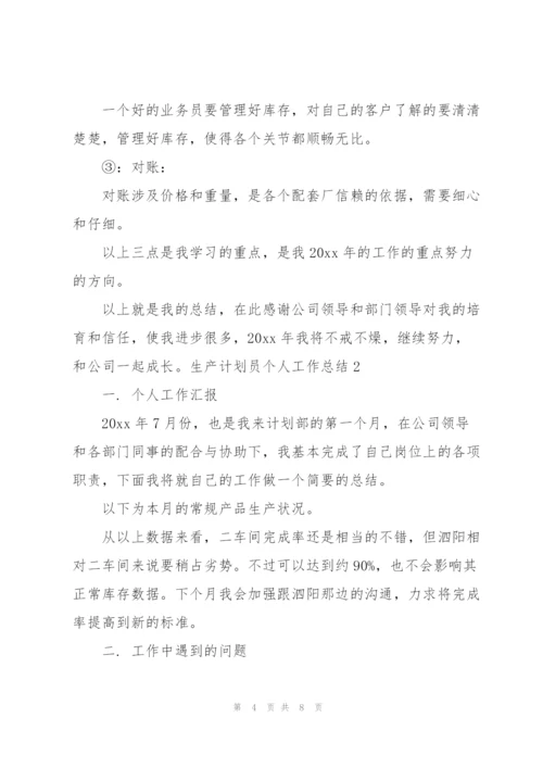 生产计划员个人工作总结.docx