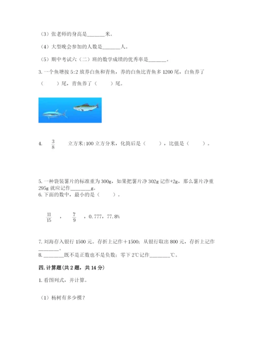 忻州市代县六年级下册数学期末测试卷及参考答案1套.docx