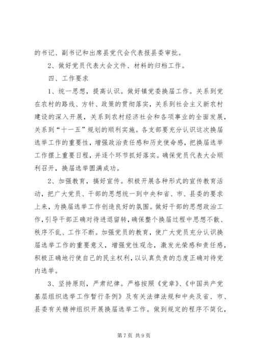 镇党委换届选举工作实施方案.docx
