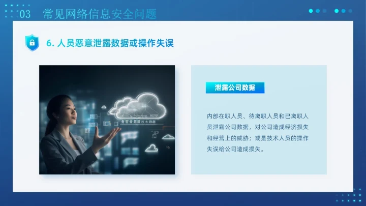 蓝色创意科技互联网商业计划书企业网络安全教育宣传PPT模板国家网络安全宣传周网络安全宣传周