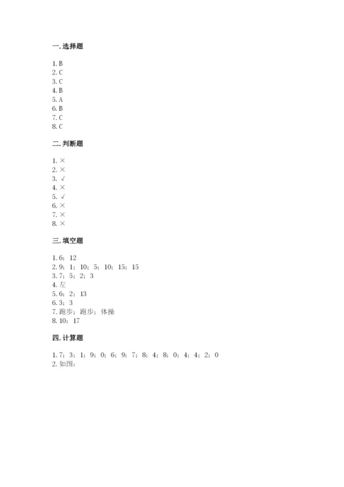 人教版一年级上册数学期末测试卷及答案（典优）.docx