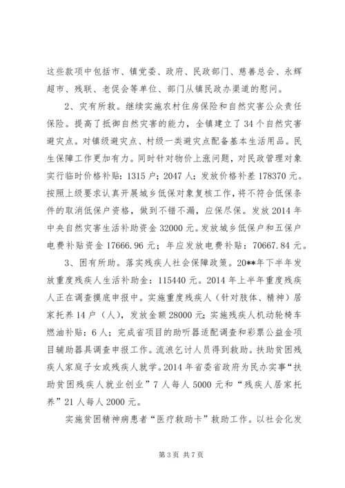 乡镇某年民政工作总结.docx