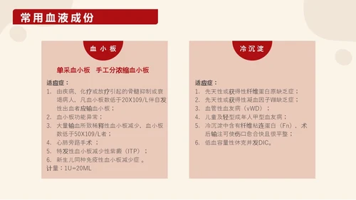 红色插画输血培训医护工作PPT课件