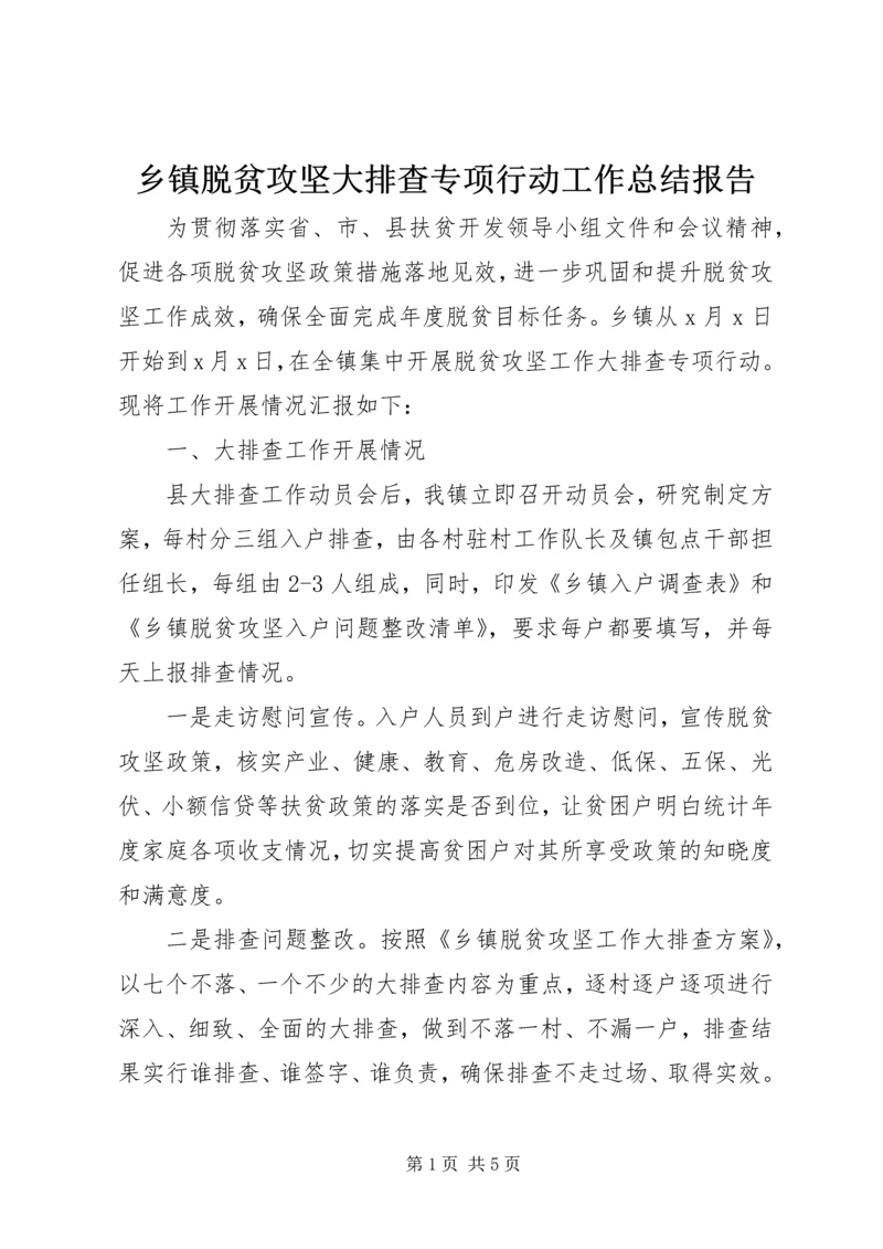 乡镇脱贫攻坚大排查专项行动工作总结报告.docx