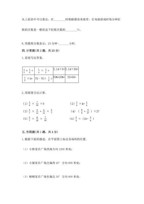 人教版六年级上册数学期末测试卷附完整答案（有一套）.docx