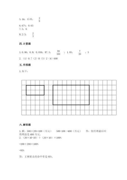 北师大版小学六年级下册数学期末检测试题【真题汇编】.docx