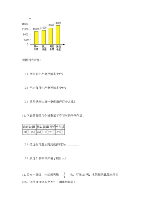 六年级小升初数学解决问题50道（精选题）word版.docx