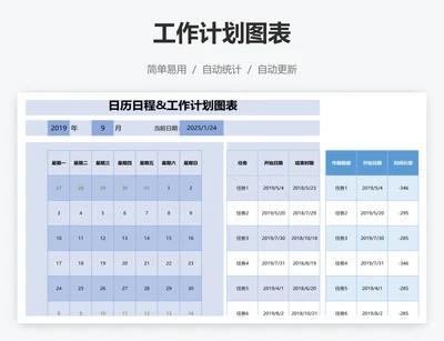 工作计划图表