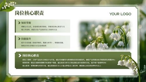 绿色清新员工培训PPT模板