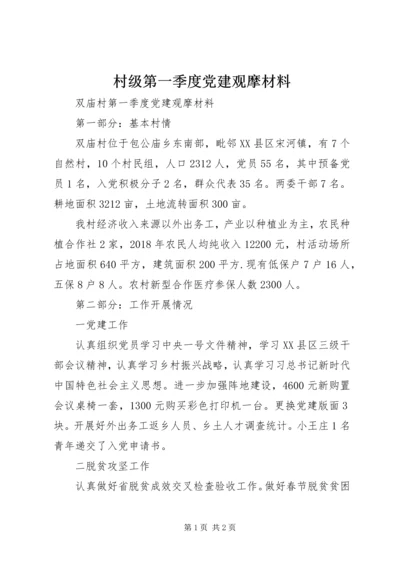 村级第一季度党建观摩材料.docx