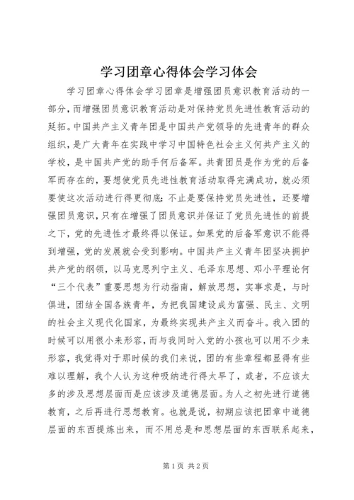 学习团章心得体会学习体会.docx