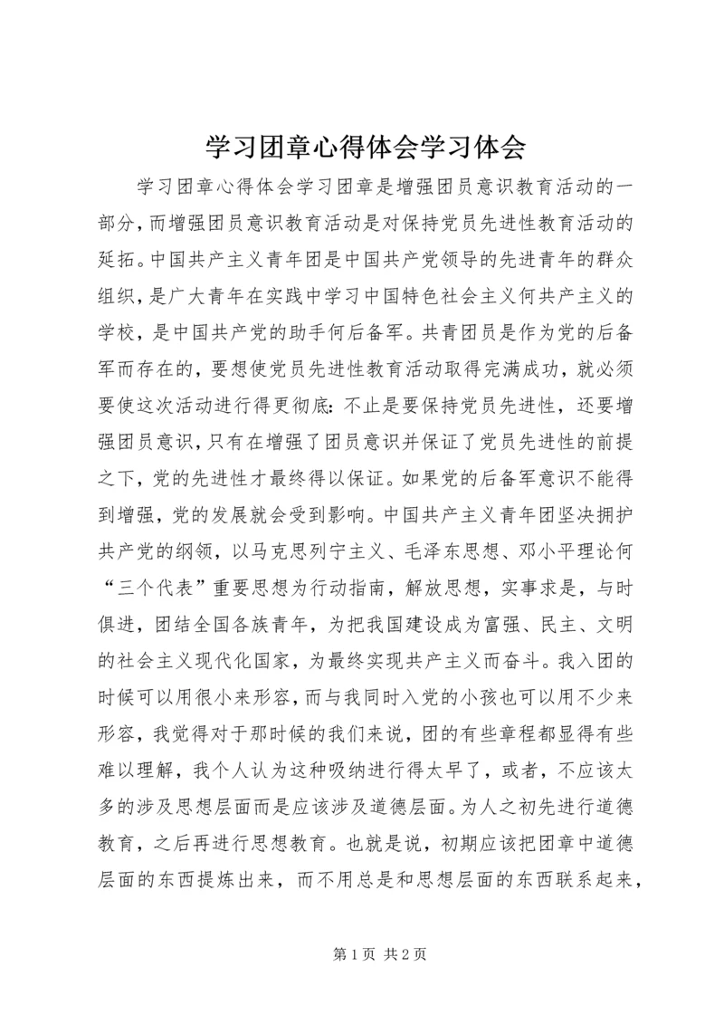 学习团章心得体会学习体会.docx