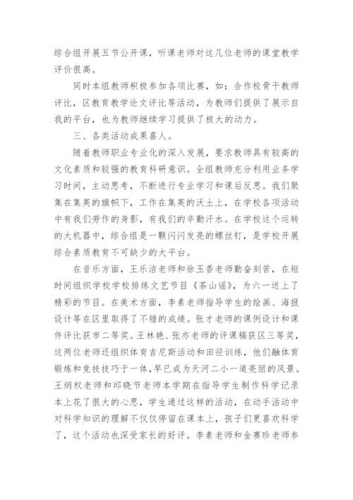 小学综合组工作总结.docx