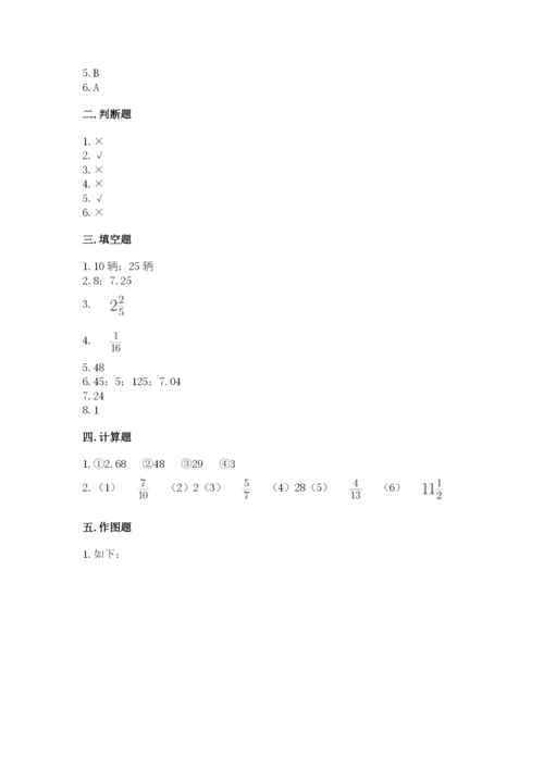 苏教版六年级上册数学第五单元 分数四则混合运算 测试卷往年题考.docx