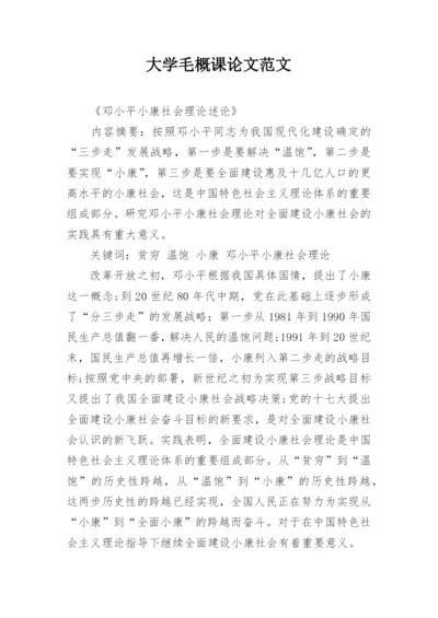 大学毛概课论文范文.docx