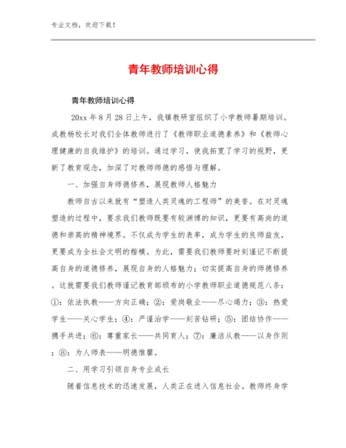 青年教师培训心得优选例文23篇合集.docx