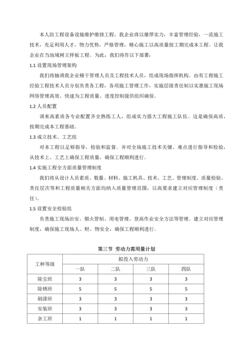 区人防工程设备设施维护维修施工方案模板.docx