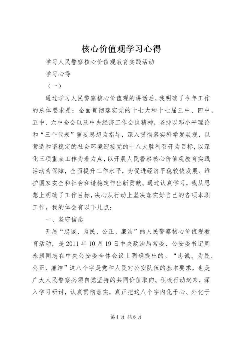 核心价值观学习心得 (4).docx