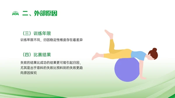 绿色简约运动心理学说课课件PPT模板
