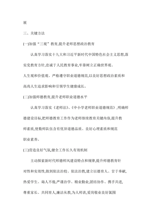 师德师风实施专业方案.docx