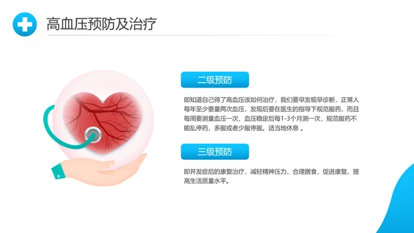 关爱预防高血压心脏疾病知识讲座课件PPT模板
