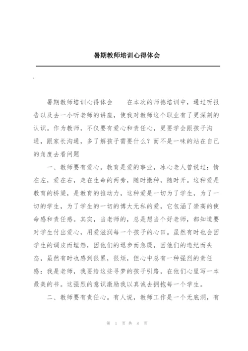 暑期教师培训心得体会.docx