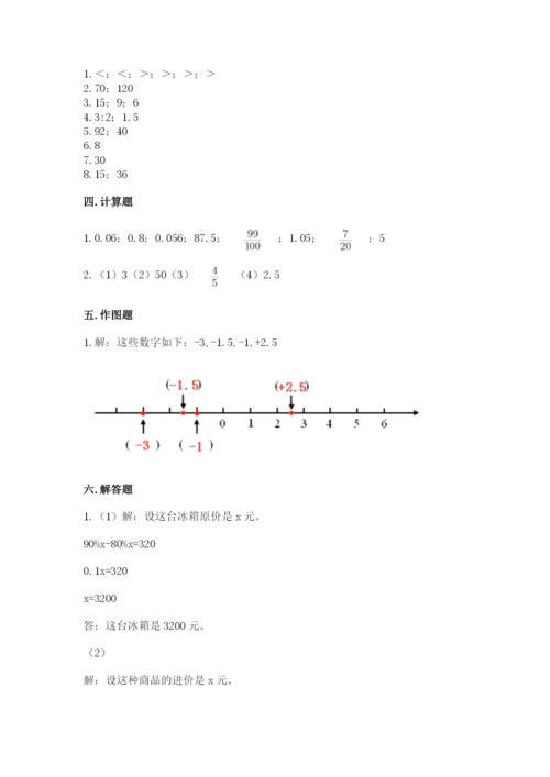 六年级下册数学期末测试卷及答案【各地真题】.docx