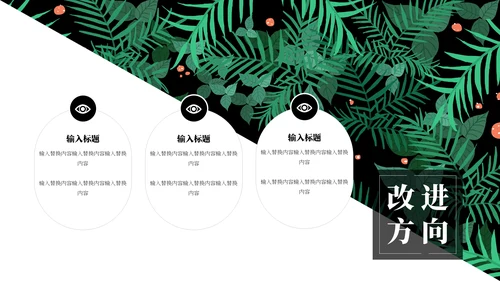 北欧风绿植时尚工作总结汇报通用PPT模板