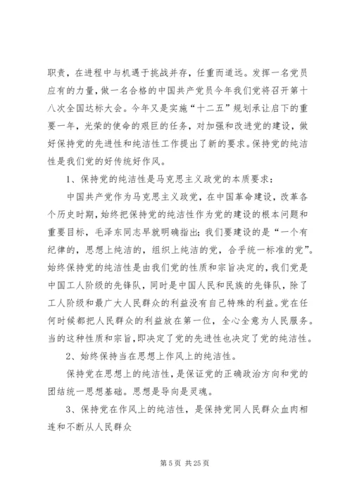 保持党的纯洁性个人思想总结.docx