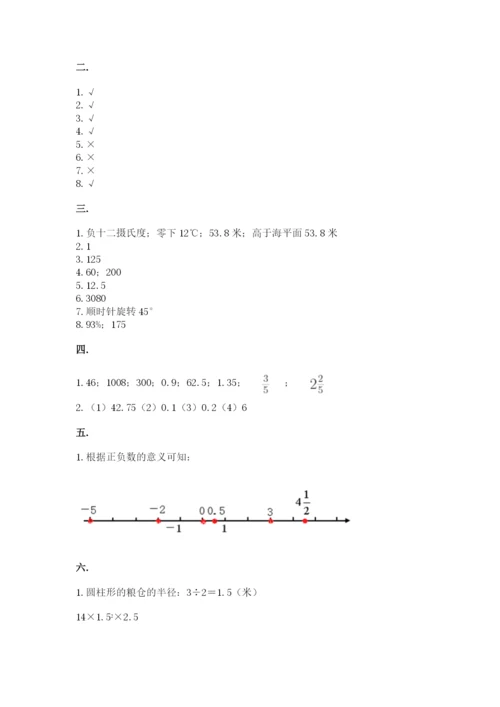 人教版小升初数学模拟试卷附答案【培优b卷】.docx