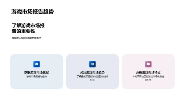 游戏市场趋势与机会