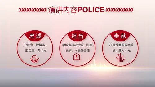 与党同心跟党奋斗公安警察动态PPT