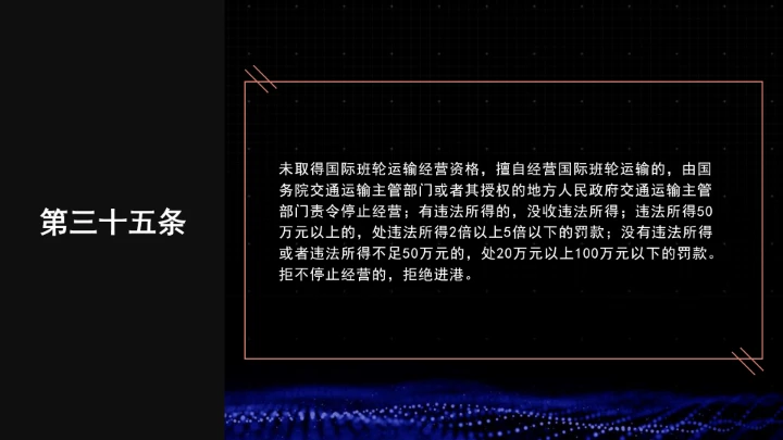 全文学习普法2025年9月28日修订的《中华人民共和国国际海运条例》PPT课件
