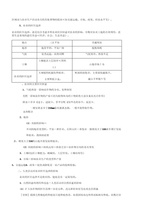 31农业的区位选择