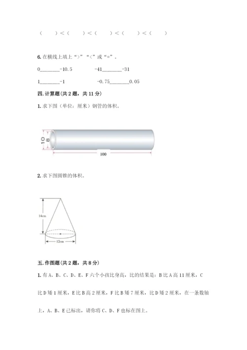 人教版六年级下册数学期末测试卷及参考答案【最新】.docx