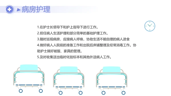 蓝色医疗护士年终工作计划动态PPT模板