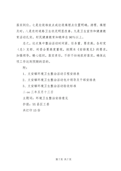 环境卫生集中整治安排意见.docx