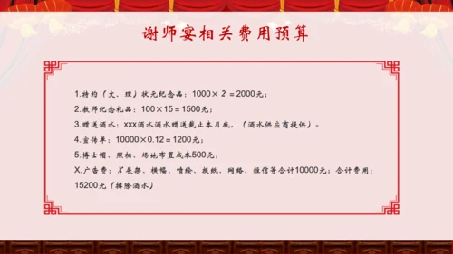 谢师宴酒店业活动策划通用PPT模板