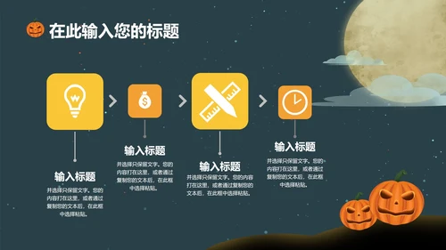 绿色万圣节PPT模板