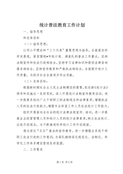 统计普法教育工作计划.docx