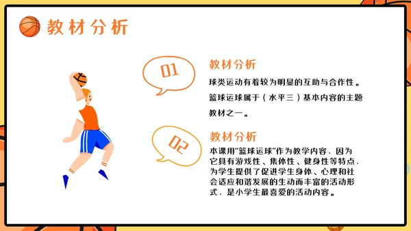 篮球运球说课稿PPT模板