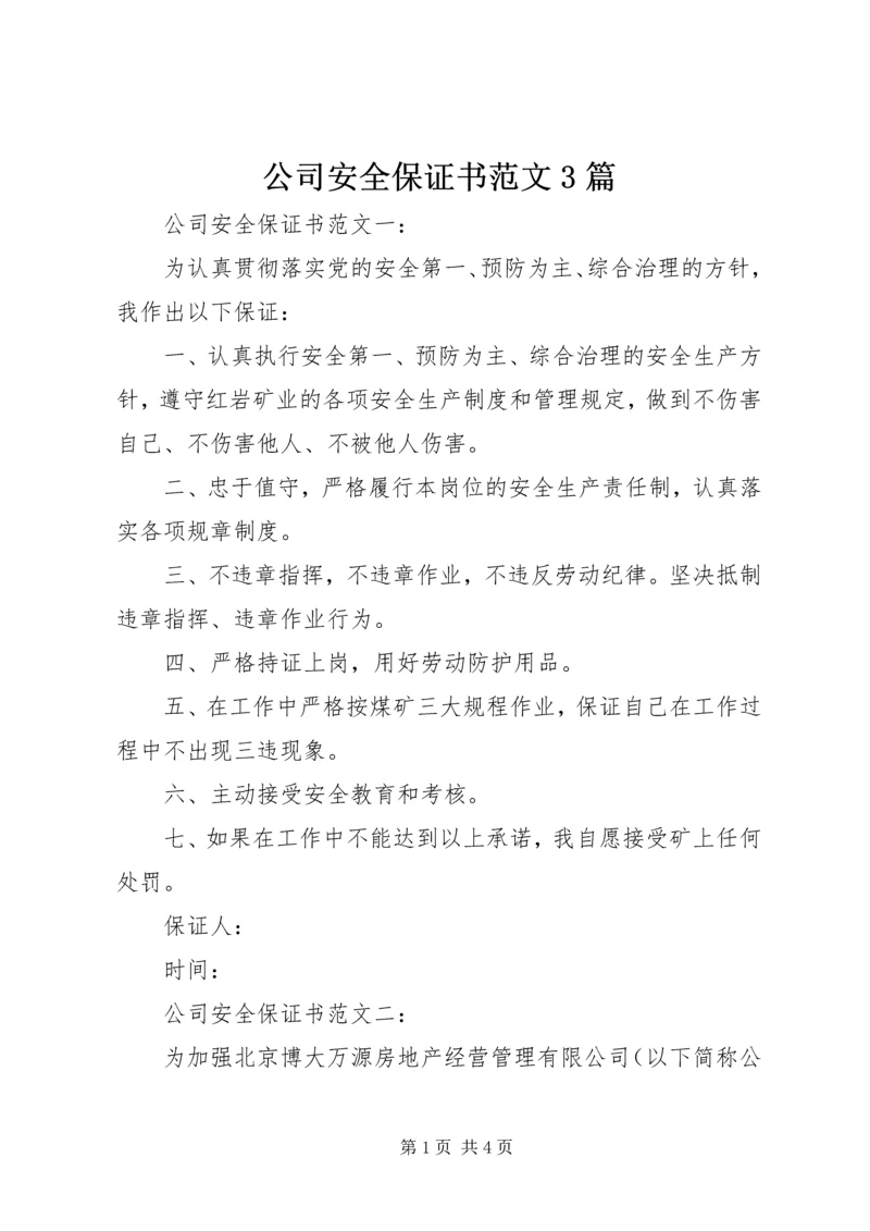 公司安全保证书范文3篇.docx