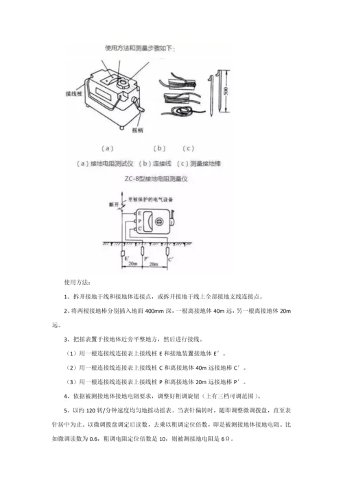 电工常用的仪表使用方法及注意项目.docx